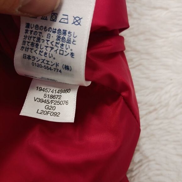 Lands End Red Down Puffer Vest Men's Tall 10-12 Quilted Vest. - Picture 7 of 10